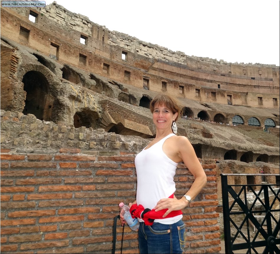 Sue at Colosseum.JPG