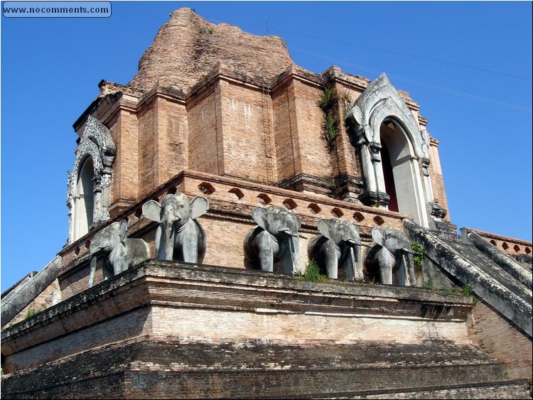 Temple - Elephants - Chiang Mai.JPG