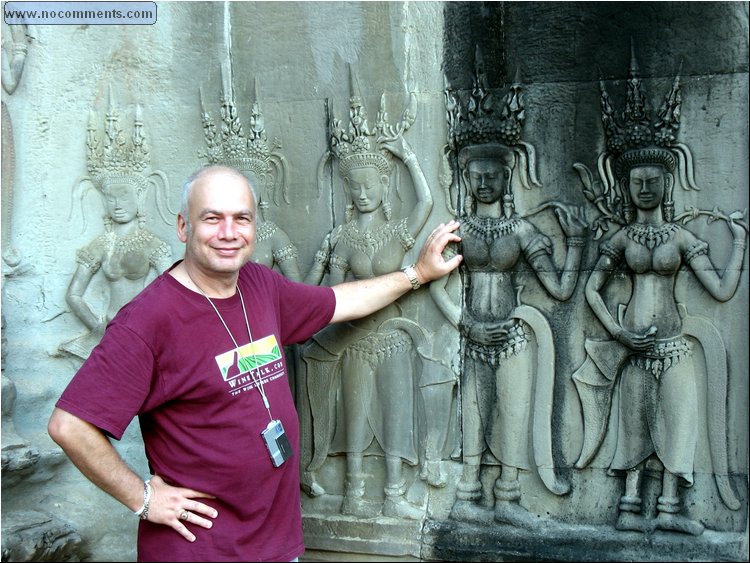 Angkor Wat - Serge with the naked ladies.jpg